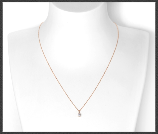 Brillant Collier 585 Gold; 0,33ct, VS2; DGI Zertifikat